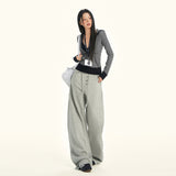 American Lettering Wide-Leg Sweatpants