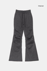 アンバランスシャーリングブーツカットバンディングパンツ