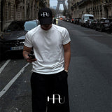 [HFORUS MADE] Layer Shoulder Muscle Half Sleeve IN WHITE