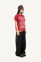 リッチ クラック プリント Tシャツ