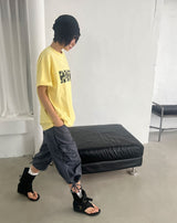 サイド シャーリング カプリ パンツ