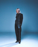 DENIM LINE ZIPPER JACKET (BLACK)