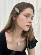 CONCH GLASS NECKLACE / CLEAR