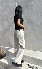 HEMLINE WHITE DING DENIM PANTS code 25010