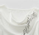 Script Drape Slim-Fit T-Shirt