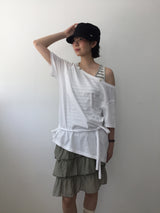 ローザ アシンメトリカル フリル スカート (3color)
