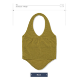 ホルターネックニットベスト_OLIVE