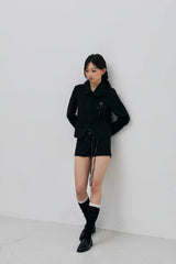 SWAN CROP JACKET / BLACK