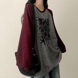 Waffle nagrang sweatshirt