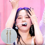 リボンアンドクリスタルドロップスピアス