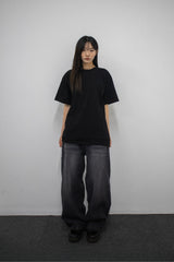 Cut Panel Layer Tee Black