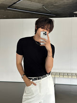 [SET] アベンカットマッスルフィット半袖Tシャツ + メールカットフレアフィットデニムパンツ