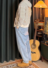 [virstyle original] INKKI two tuck Balloon Tapered Denim Pants 4COLOR