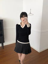 レイヤードカラーTシャツ (2 colors)