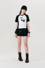 COLOR BLOCK RAGLAN T-SHIRT - WHITE