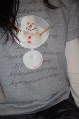 Snowman short-sleeved T-shirt