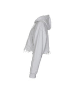 8287 Center Logo Vintage Crop Hoodie (White)