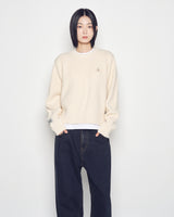 25FW WOMAN Aシンボルニット アイボリー