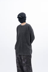 セルストーンウォッシュドワッフル長袖Tシャツ
