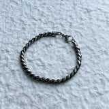 Oxidized Twist Chain Bracelet
