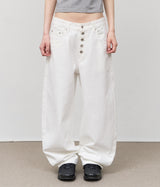 Button-fly Curved Pants