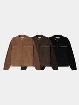 Owen knitwear suede jacket