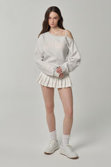 イブニングクラブスカート White