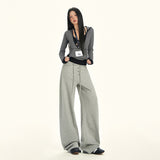 American Lettering Wide-Leg Sweatpants