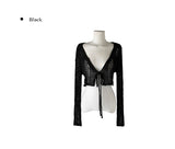 Berin Short Vintage Mesh Knit Cardigan