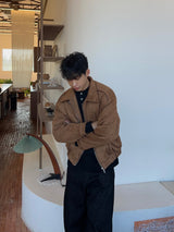 Velvety Suede Padded Jacket (2 Colors)