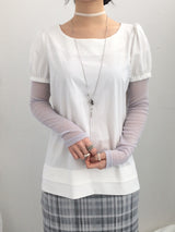 DotTexture Lace Line Mini Dress