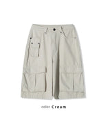 [Unisex] マルチカーゴバミューダパンツ(4color)