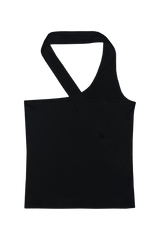 ワンショルダーマフラーレーストップ (BLACK)