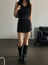 Stripe strap pants