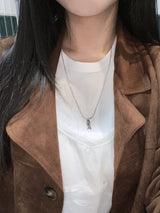Surgical steel fish necklace