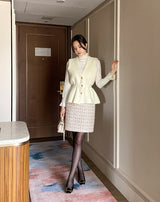 Shua Mink Smoke Peplum Knit Vest