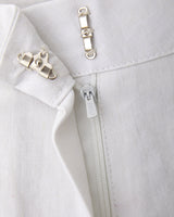 Classic linen shorts_white