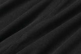ベーシックオープンTシャツ - ブラック