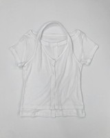 デュアルレイヤー ボタン Tシャツ(4color)