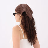brown knit bandana