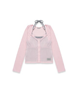 Halter Button T-Shirt (Pink)
