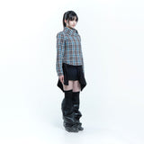 Asym check shirt 005