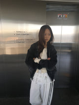 Denim hood jacket