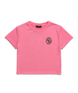 ダブルラインスタックロゴクロップTシャツ