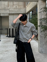 Adult balloon wide denim pants