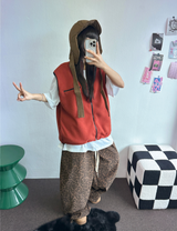 ソフティ💍レオパードコーデュロイバルーンロングパンツ 🤎💚2カラー