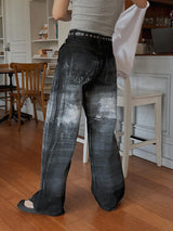 [Premium] Fiction Painting Crash Denim Pants