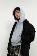 Single collar utility half coat (2color)