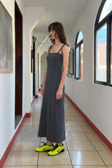 TWO WAY LONG DRESS - CHARCOAL