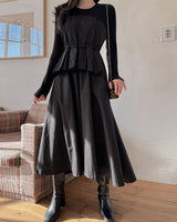 Layered long one piece